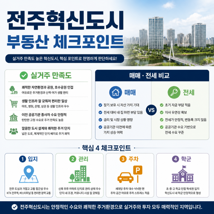 전주혁신도시 생활권 부동산 핵심정리