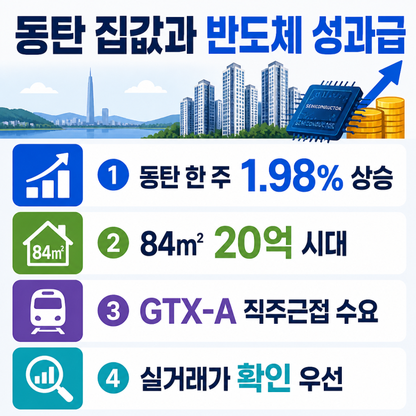 동탄 집값 급등과 반도체 성과급 흐름 정리