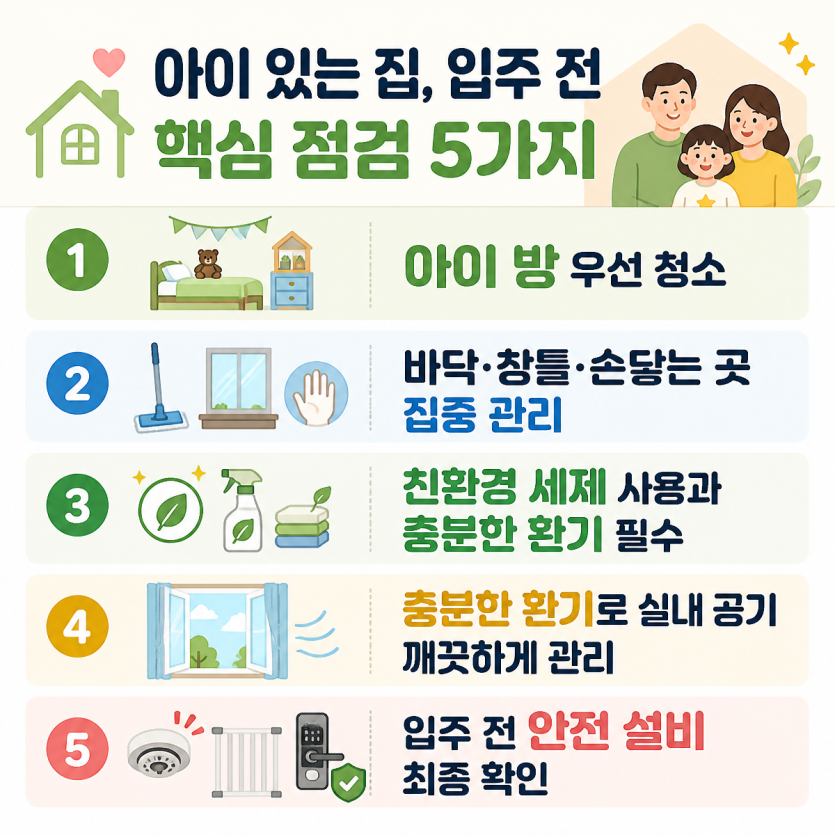 아이와 함께 입주 전 안전점검 핵심정리