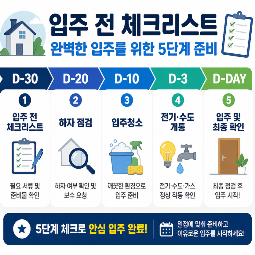 입주 전 필수 체크리스트 한눈에 보기