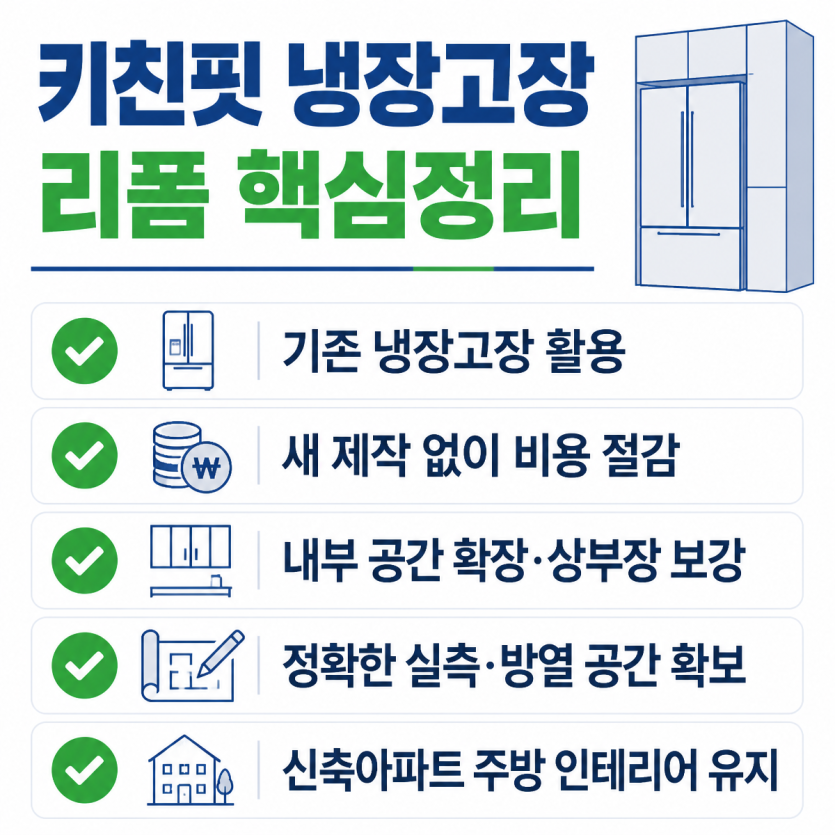 키친핏 냉장고장 리폼 핵심정리