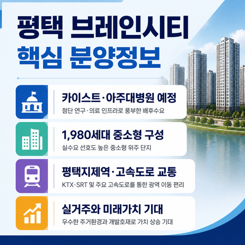 평택 브레인시티 핵심 분양정보 한눈에 보기