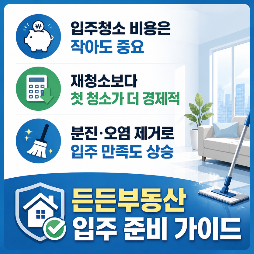 입주청소 비용과 예산 핵심 정리