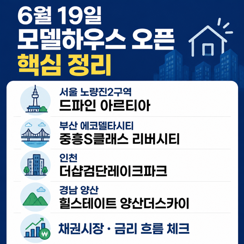 6월 19일 모델하우스 오픈 핵심정리