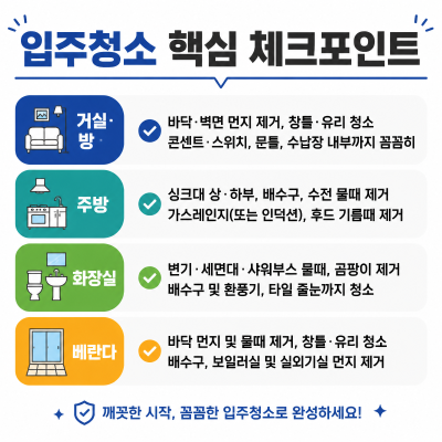 입주청소 핵심 체크리스트 한눈에 보기