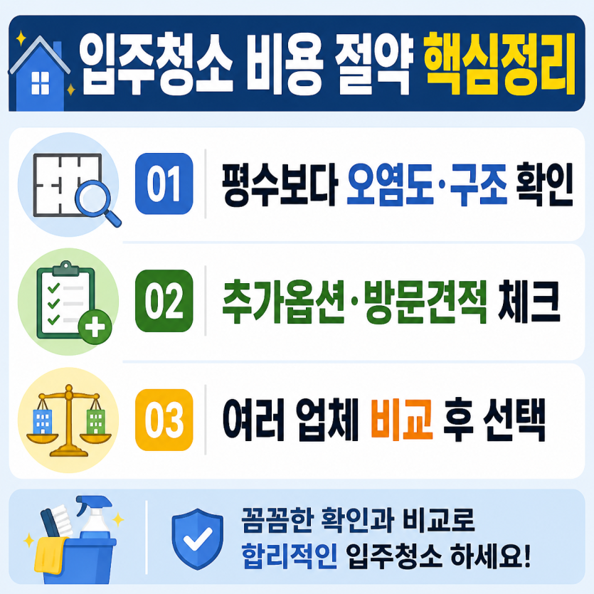 입주청소 비용 절약과 견적 핵심정리
