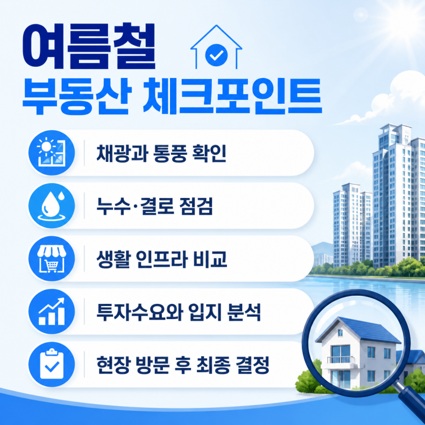 여름 부동산 핵심 혜택 한눈에 보기