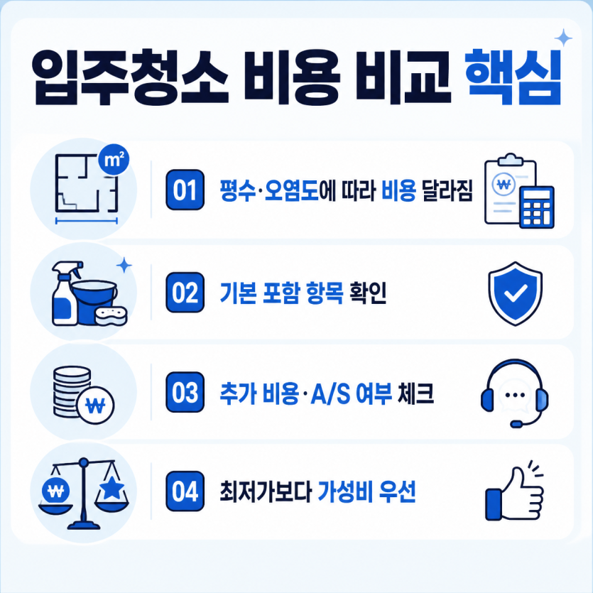 입주청소 비용 가성비 핵심정리