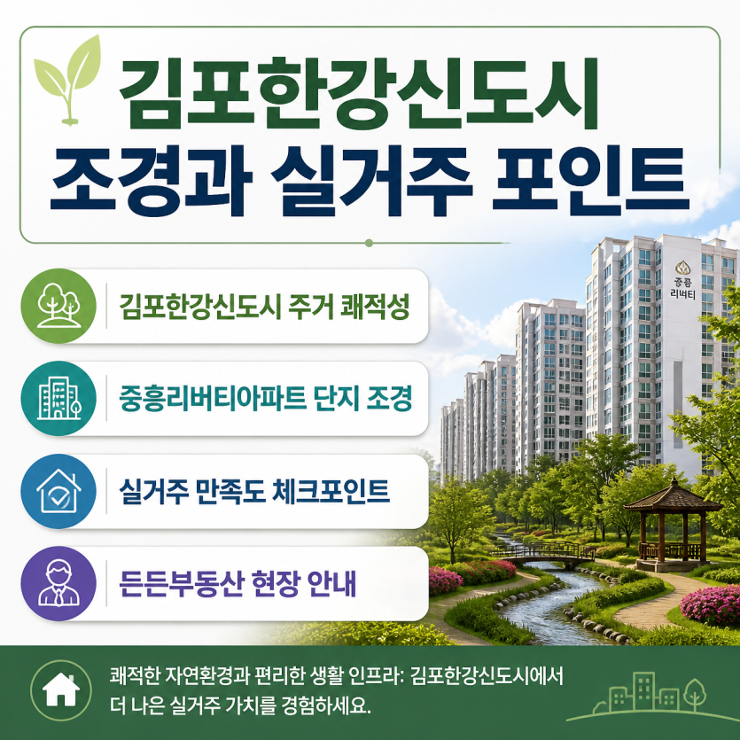 김포한강신도시 조경과 아파트 가치