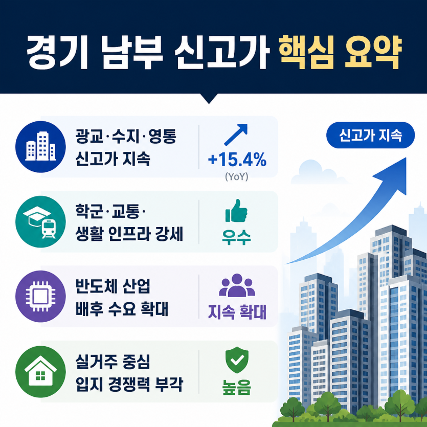 광교·수지·영통 신고가 흐름과 핵심 입지 요약