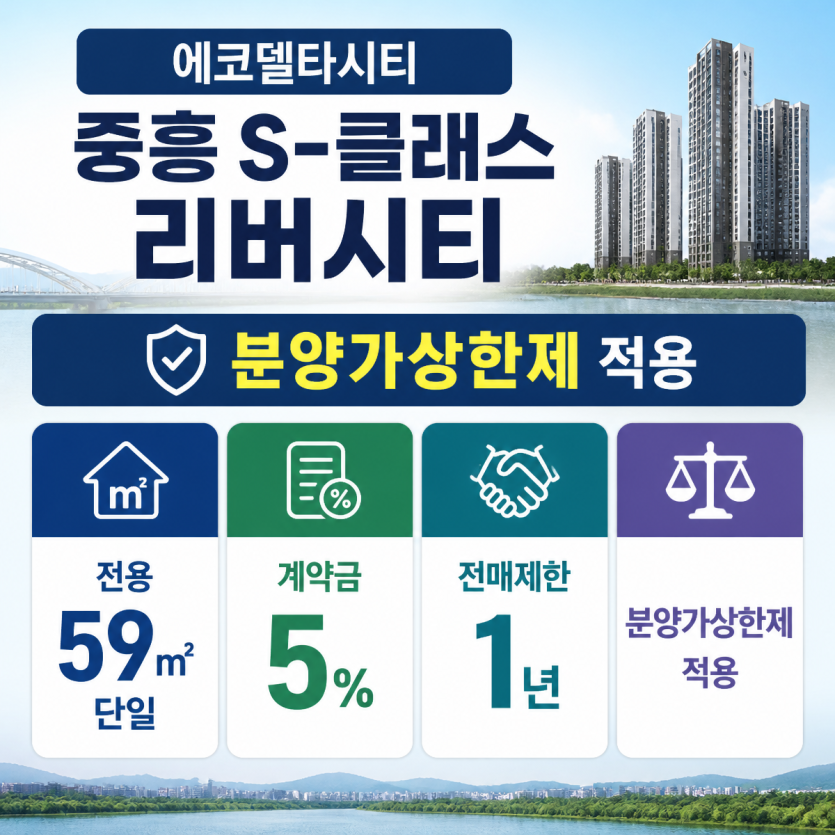 에코델타시티 청약 핵심조건 한눈에 정리