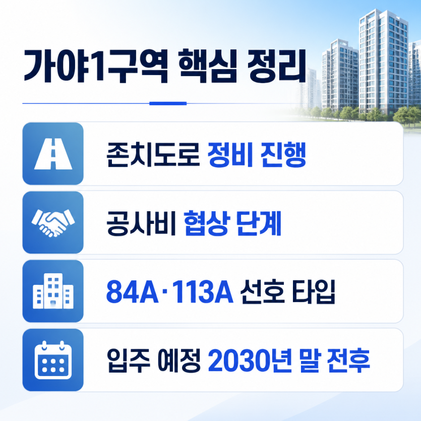 가야1구역 현장과 조합원입주권 핵심정리