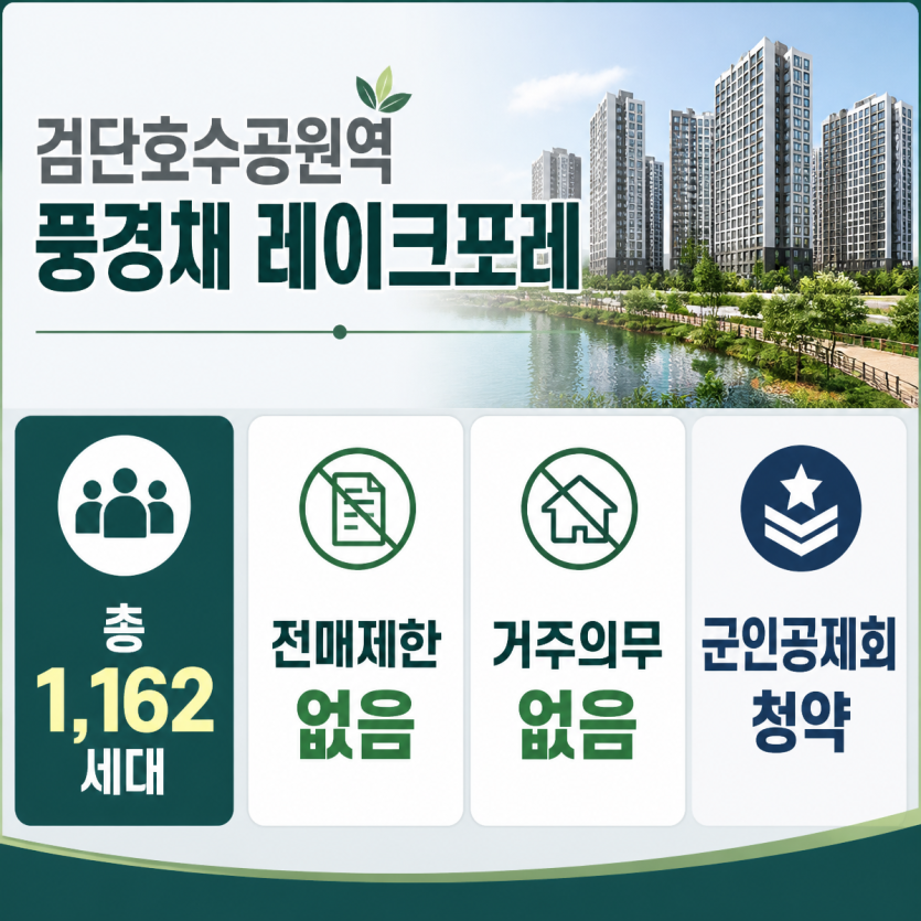 검단호수공원역 청약 핵심정보 한눈에
