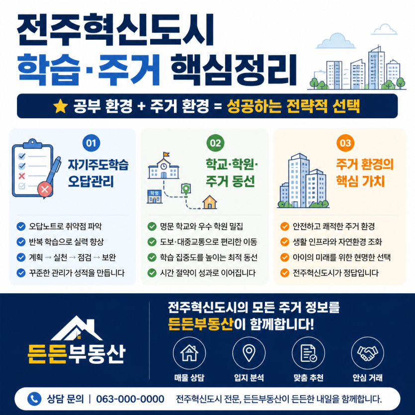 전주혁신도시 학습코칭과 내신관리 핵심정리