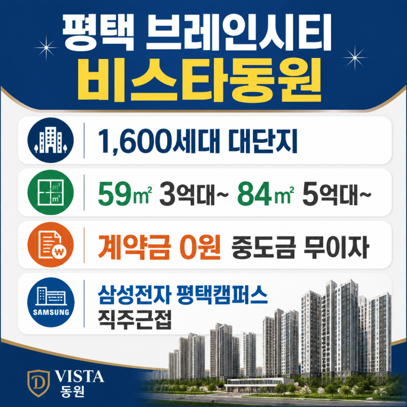 평택 브레인시티 3억대 브랜드 대단지