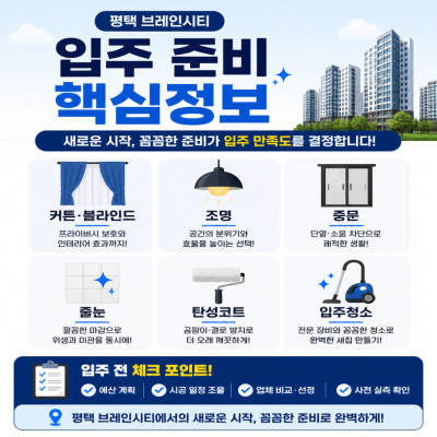 평택 브레인시티 입주준비 핵심정보 한눈에