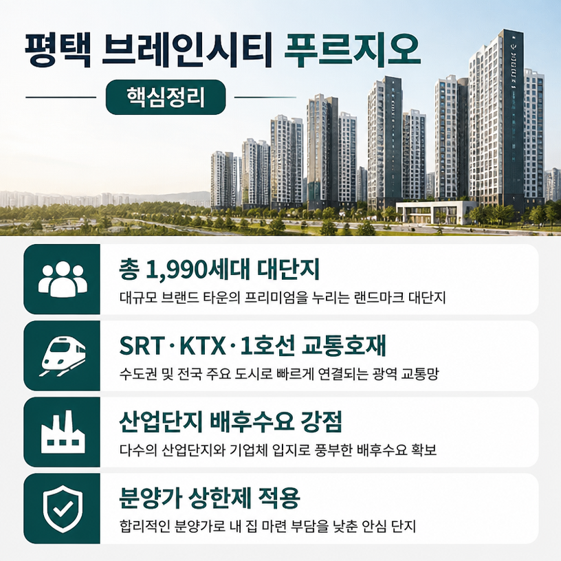 평택 브레인시티 푸르지오 입지·교통 핵심정리