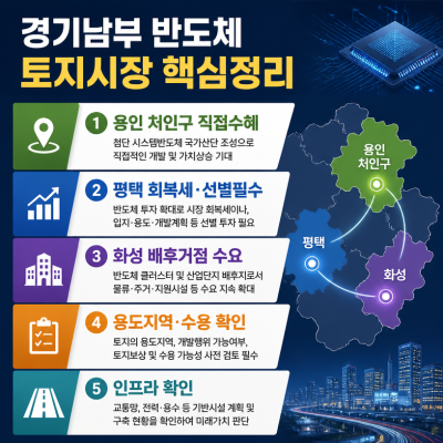 경기남부 반도체 토지시장 핵심정리