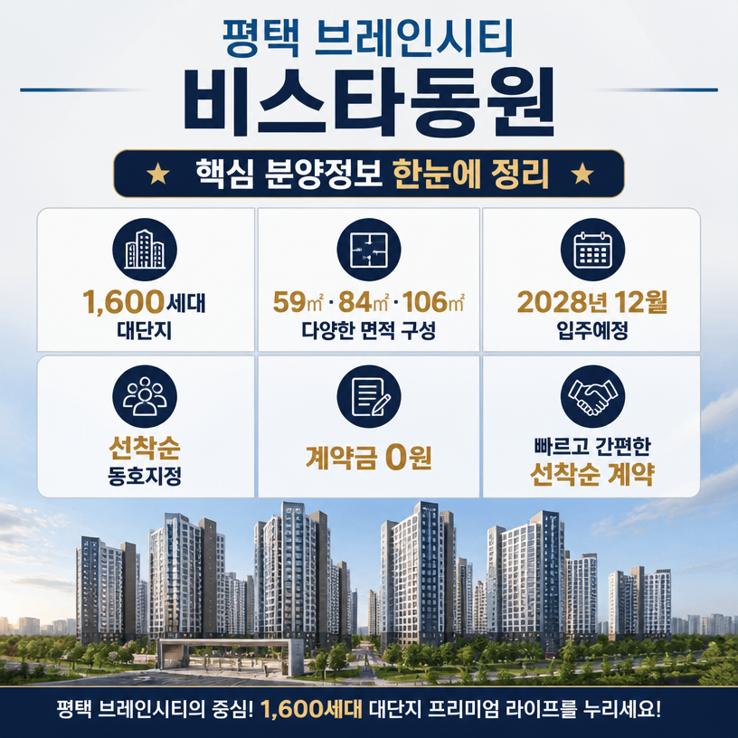 평택 브레인시티 핵심 분양정보 한눈에 정리
