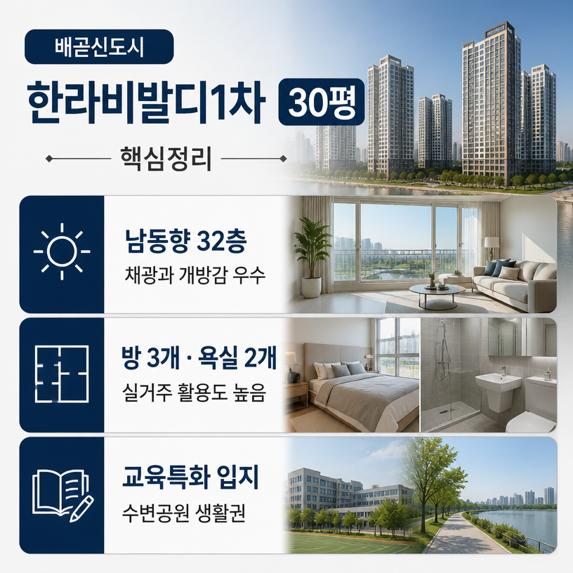배곧신도시 한라비발디1차 30평 핵심정리