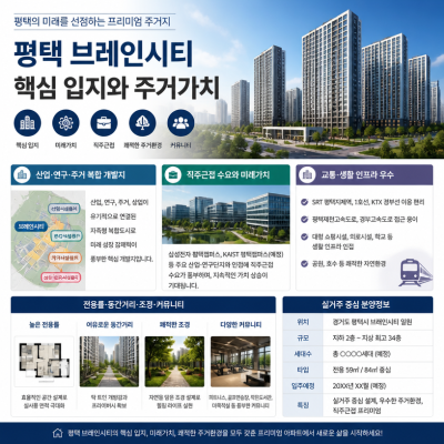 평택 브레인시티 핵심입지와 주거가치 요약