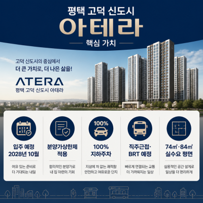 평택 고덕 신도시 핵심가치와 실거주 분석