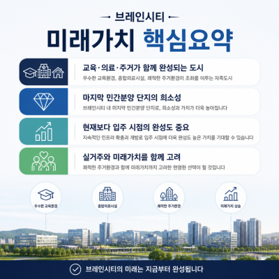 브레인시티 미래가치 핵심요약