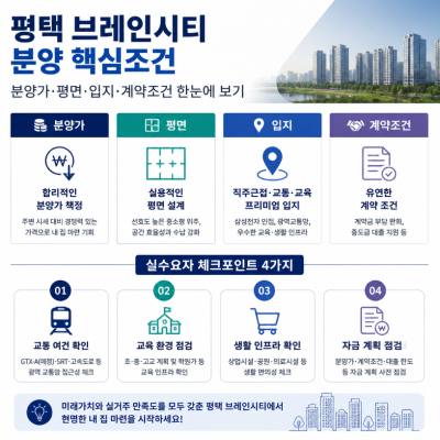 평택 브레인시티 분양 핵심조건 한눈에 보기