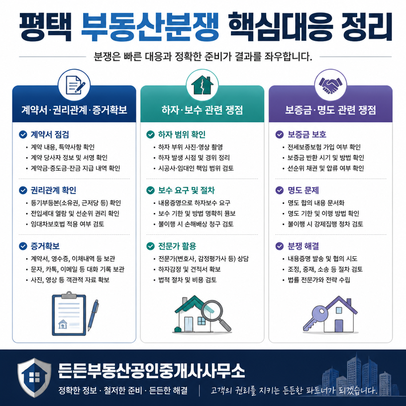 평택 부동산분쟁 핵심대응 정리