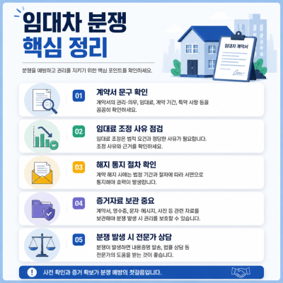 임대차 분쟁 핵심 대응 정리