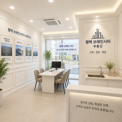평택 브레인시티 부동산사무실 신뢰감 인테리어