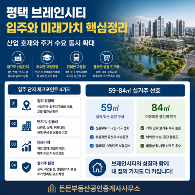 평택 브레인시티 입주와 미래가치 핵심정리