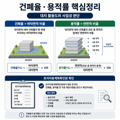 건폐율과 용적률로 보는 토지사업성 핵심정리