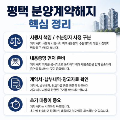 평택 분양계약해지 핵심 절차와 대응전략