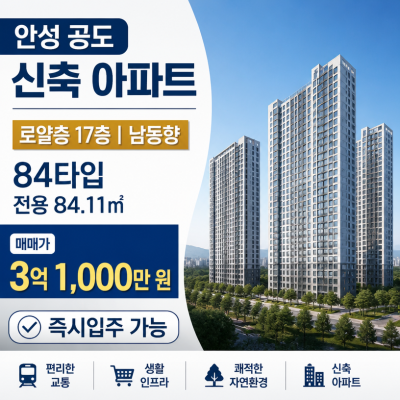 안성 공도 신축 아파트 로얄층 핵심정보