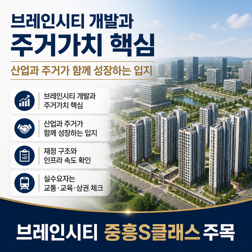 브레인시티 분양과 재정 쟁점 핵심 정리