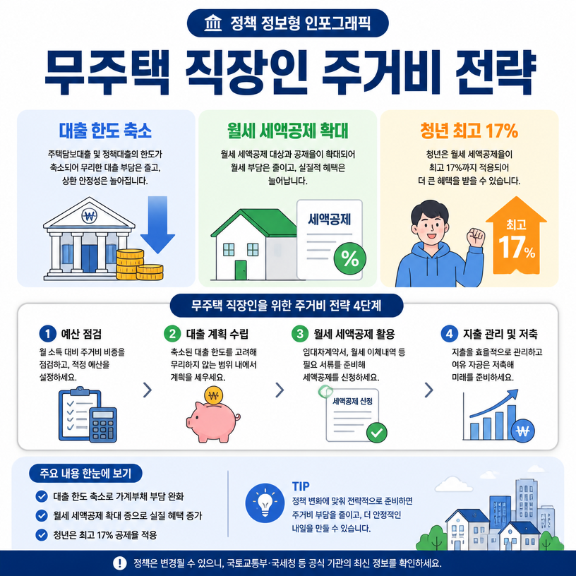 대출규제와 월세공제 핵심변화 한눈에