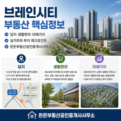 브레인시티 부동산 핵심정보 한눈에 정리