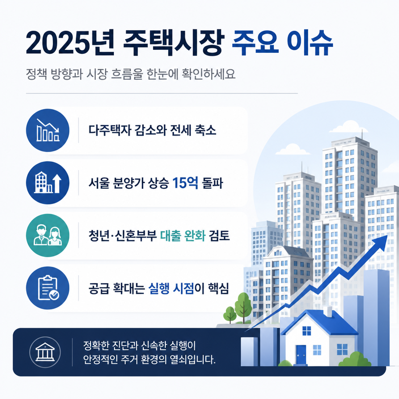 다주택자 감소와 전세 축소, 부동산 핵심 흐름